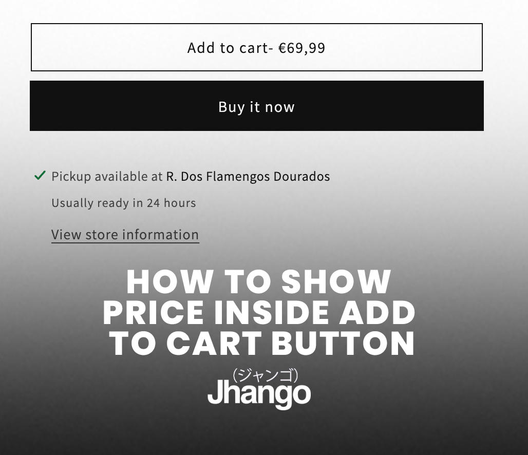 How to show price inside add to cart button